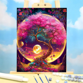 Kit de peinture par numero - Arbre de Vie Féerique