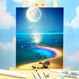 Plage Enchantée au Clair de Lune