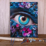 Kit de peinture par numero - Œil Mystique & Fleurs Colorées
