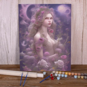 Kit de peinture par numero - Nymphe des Roses Éternelles