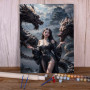 Kit de peinture par numero - Maîtresse des Dragons