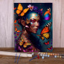 Kit de peinture par numero - Nymphe aux Papillons