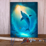 Kit de peinture par numero - Dauphins Cosmos Enchanté Toile de Rêve