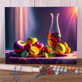 Kit de peinture par numero - Nature Morte aux Fruits Vibrants