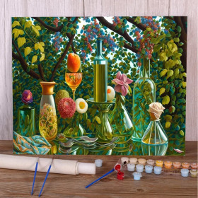 Kit de peinture par numero - Flacons Fleuris