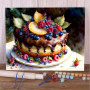 Kit de peinture par numero - Gâteau aux Baies Sauvages
