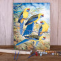 Kit de peinture par numero - Perruches Australiennes