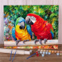 Kit de peinture par numero - Aras Colorés de la Jungle