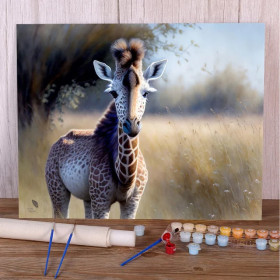 Kit de peinture par numero - Girafe des Savanes Majesté Tachetée Faune Sauvage