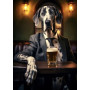 Kit de peinture par numero - Danois Élégant au Bar : Portrait Humour