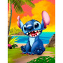 Kit de peinture par numero - Disney Stitch Le Gremlin Bleu Hawaïen
