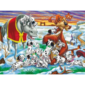 Kit de peinture par numero - Les 101 Dalmatiens Jeu d'Hiver