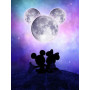 Kit de peinture par numero - Mickey et Minnie sous la Lune Galactique