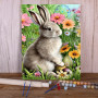 Kit de peinture par numero - Lapin Printanier au Jardin Fleuri
