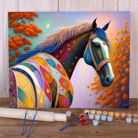 Kit de peinture par numero - Azala la Jument aux Mille Couleurs