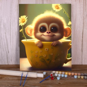 Kit de peinture par numero - Ralentis le Câlin Paresseux