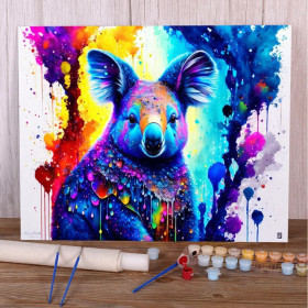 Kit de peinture par numero - Kalinka la Koala Kaléidoscope