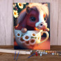 Kit de peinture par numero - Cheval Peluche Mug Marguerites Fleurs