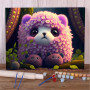 Kit de peinture par numero - Ourson Fleurs Animaux Forêt Mignons
