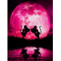 Kit de peinture par numero - Lever de Lune Rose