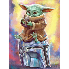 Kit de peinture par numero - Kit Baby Yoda de La Série Mandalorian