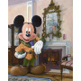 Kit de peinture par numero - Kit Mickey dans un Intérieur Chaleureux