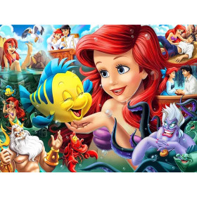 Kit de peinture par numero - La Petite Sirène, Ariel et Personnages Disney