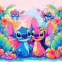 Kit de peinture par numero - Stitch et Angel Kit Disney Love Collection