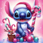 Kit de peinture par numero - Disney Stitch Noël Kit Créatif Edition Festive