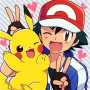 Kit de peinture par numero - Pikachu et son Dresseur : Le Duo Kawaii en Fête
