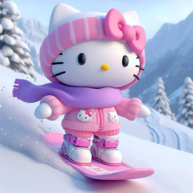 Kit de peinture par numero - Hello Kitty Winter