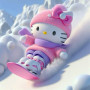 Kit de peinture par numero - Hello Kitty | Kit DIY Ski Kawaii