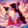 Kit de peinture par numero - Mulan Tendresse Céleste
