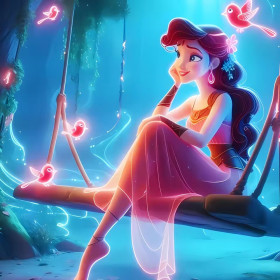Kit de peinture par numero - Femme Rêverie Lumineuse