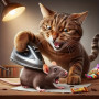 Kit de peinture par numero - Chat Malicieux & Souris