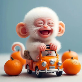 Kit de peinture par numero - Le Petit Singe aux Oranges