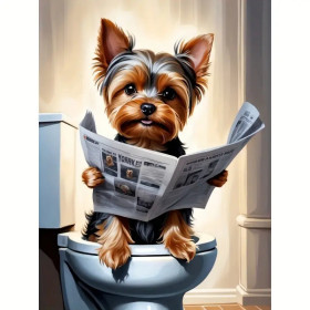 Kit de peinture par numero - Yorkshire aux Toilettes