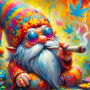 Kit de peinture par numero - Gnome Psychédélique
