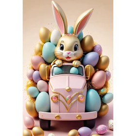 Kit de peinture par numero - Le Camion de Pâques du Lapin Coquin