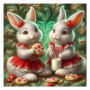 Kit de peinture par numero - Duo de Lapins de Pâques : Le Goûter Gourmand