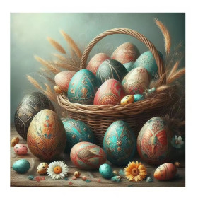 Kit de peinture par numero - Panier d'Œufs de Pâques Artistiques et Épis de Blé