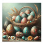 Kit de peinture par numero - Panier d'Œufs de Pâques Artistiques et Épis de Blé
