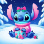 Kit de peinture par numero - Stitch Cadeau de Noël
