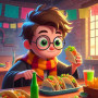 Kit de peinture par numero - Harry Potter et les Tacos Magiques