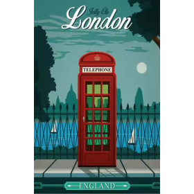 Kit de peinture par numero - Londres : La Cabine Téléphonique Rouge