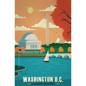 Kit de peinture par numero - Washington D.C. : L'Éclat de la Capitale