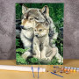 Kit de peinture par numero - Tendresse Maternelle Louve et Louveteau