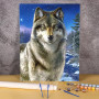 Kit de peinture par numero - Le Loup Solitaire sous les Étoiles