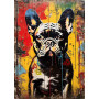 Kit de peinture par numero - Bulldog Français Graffiti