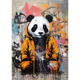 Kit de peinture par numero - Panda Urbain Graffiti